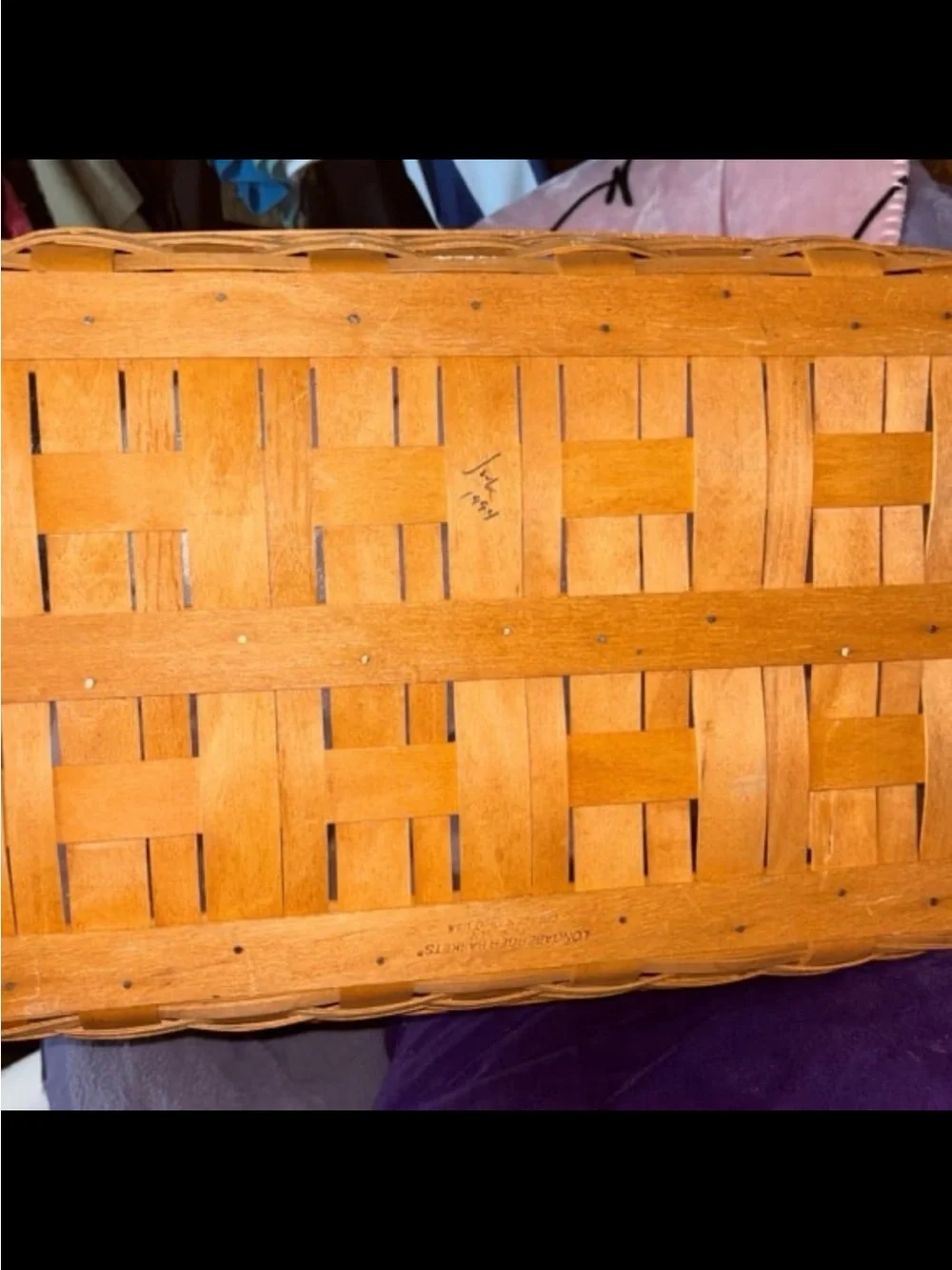Longaberger Hostess XL Serving Tray Basket With Liner